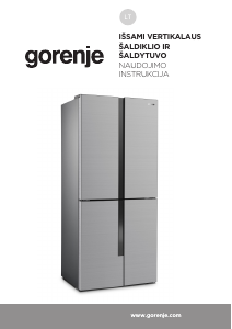 Vadovas Gorenje NRM8182MX Šaldytuvas-šaldiklis