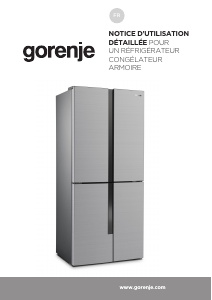 Mode d’emploi Gorenje NRM818EMB Réfrigérateur combiné