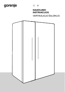 Vadovas Gorenje NRR9185EABXL Šaldytuvas-šaldiklis