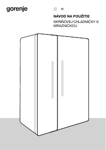 Návod Gorenje NRR9185EAXLWD Chladnička s mrazničkou