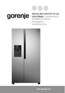 Priručnik Gorenje NRS9182VB Frižider – zamrzivač