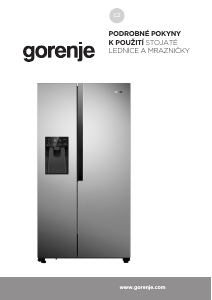 Manuál Gorenje NRS9182VX Lednice s mrazákem