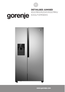 Kasutusjuhend Gorenje NRS9EVXB1 Külmik-sügavkülmik