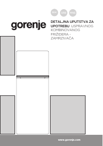 Priručnik Gorenje RF4142PW4 Frižider – zamrzivač