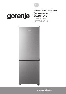 Vadovas Gorenje RK14EPS4 Šaldytuvas-šaldiklis