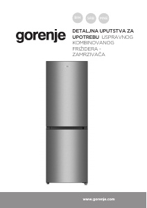 Priručnik Gorenje RK4161PW4 Frižider – zamrzivač