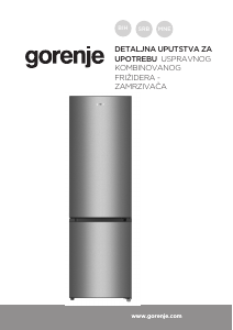 Priručnik Gorenje RK4181PS4 Frižider – zamrzivač