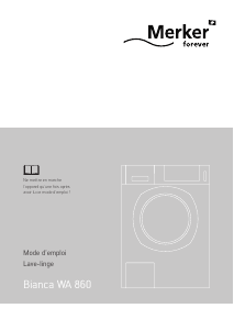 Mode d’emploi Merker Bianca WA 860 Lave-linge