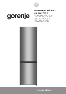 Návod Gorenje RK4182PW4 Chladnička s mrazničkou