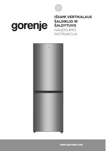 Vadovas Gorenje RK418DPW4 Šaldytuvas-šaldiklis