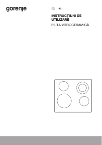 Manual Gorenje ECT641BCSC Plită