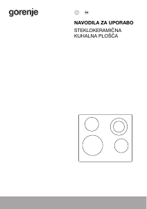 Priročnik Gorenje ECT641BSC Grelna plošča