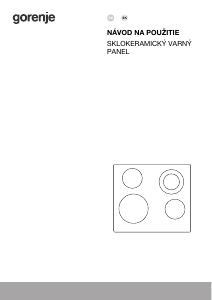 Návod Gorenje ECT643BCSC Pánt