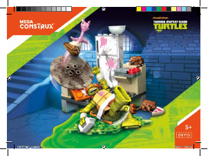 Handleiding Mega Construx set DXY13 Turtles Mikey keukenchaos