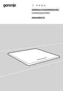 Bedienungsanleitung Gorenje GI6442BSCE Kochfeld