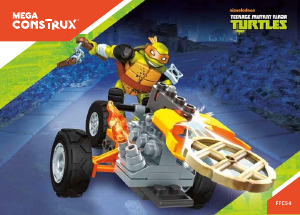 Mode d’emploi Mega Construx set FFC54 Turtles Mikey Moto furtive Tour