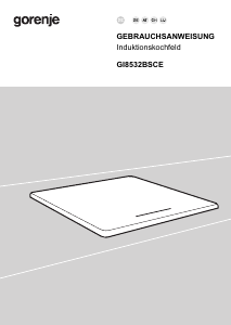 Bedienungsanleitung Gorenje GI8532BSCE Kochfeld