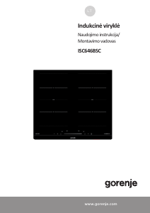 Vadovas Gorenje ISC646BSC Kaitlentė