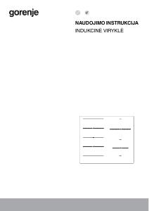 Vadovas Gorenje IT645BCSC Kaitlentė