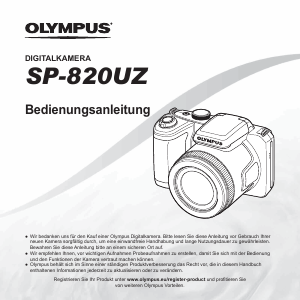 Bedienungsanleitung Olympus SP-820UZ Digitalkamera