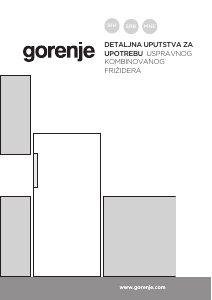 Priručnik Gorenje R492PW Hladnjak