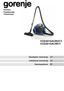 Vadovas Gorenje VCEA01GACBUCY Dulkių siurblys