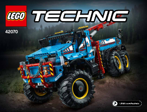 Manual de uso Lego set 42070 Technic Camión grúa todoterreno 6x6