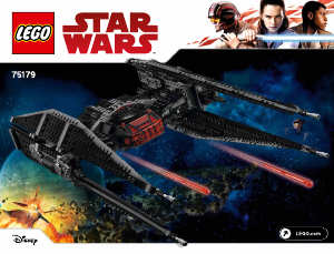 Manual Lego set 75179 Star Wars TIE Fighter de Kylo Ren