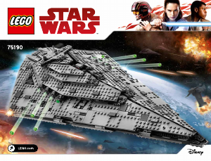 Manuál Lego set 75190 Star Wars Hvězdný destruktor Prvního řádu