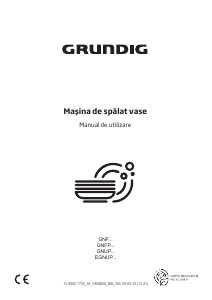 Manual Grundig GNFP4550XB Maşină de spălat vase