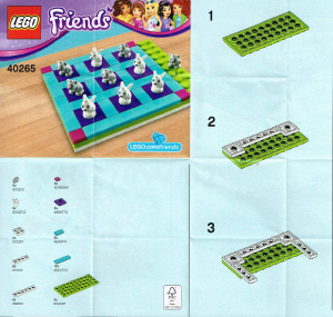 Manual Lego set 40265 Friends Tic tac