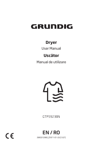 Manual Grundig GTP5923BN Dryer