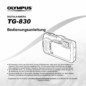 Bedienungsanleitung Olympus TG-830 Digitalkamera