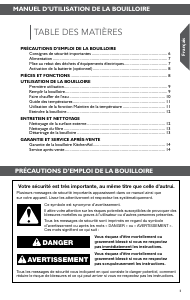 Mode d’emploi KitchenAid 5KEK1722EAC Bouilloire