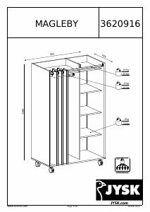 Hướng dẫn sử dụng JYSK Magleby Tủ quần áo