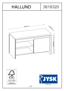 Bruksanvisning JYSK Hallund (85x48x39) TV-benk