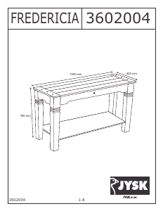 Hướng dẫn sử dụng JYSK Fredericia Bàn bên hông