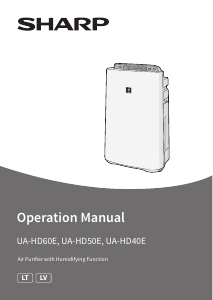 Rokasgrāmata Sharp UA-HD50E-L Gaisa attīrītājs