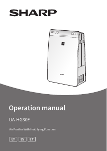 Vadovas Sharp UA-HG30E-B Oro valytuvas