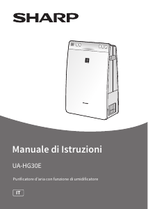 Manuale Sharp UA-HG30E-B Purificatore d'aria