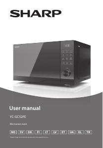 Brugsanvisning Sharp YC-GC52BE-B Mikroovn