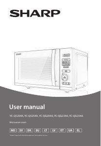 Käyttöohje Sharp YC-QS204AE-B Mikroaaltouuni