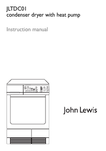 Manual John Lewis JLTDC 01 Dryer