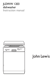 Handleiding John Lewis JLDWW 1203 Vaatwasser