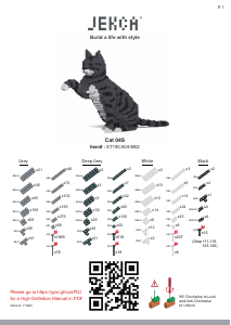 Manual JEKCA set 04S-M01 Cat Sculptures Gato