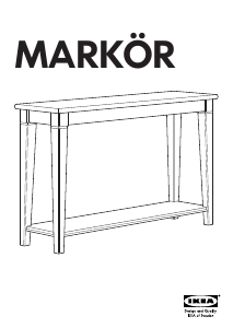 Посібник IKEA MARKOR Приставний стіл