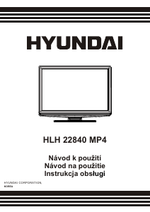 Manuál Hyundai HLH22840MP4 LCD televize