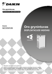 Vadovas Daikin MC55WVM Oro valytuvas