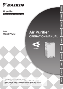Instrukcja Daikin MC55WVM Oczyszczacz powietrza