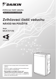 Návod Daikin MCK70YVM Čistička vzduchu